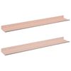 vidaXL &Eacute;tag&egrave;re flottante 2 pcs Rose 60 x 8,5 x 2,5 cm Acier