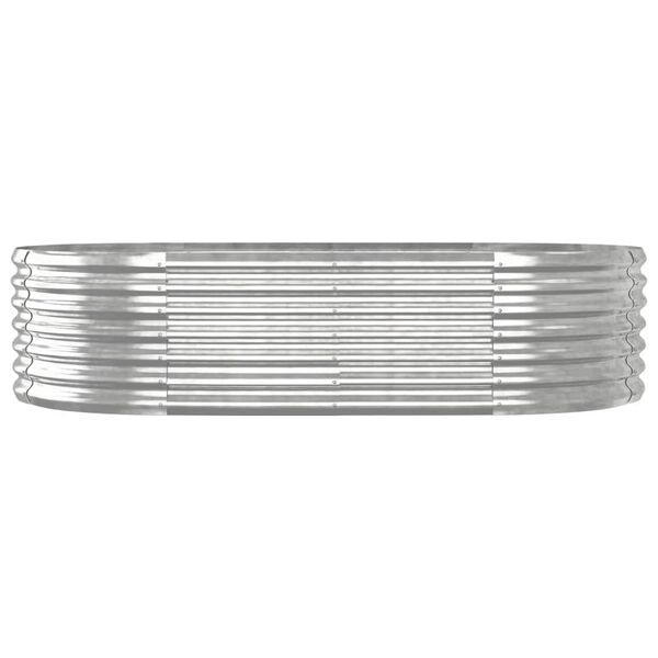 vidaXL Lit sur&eacute;lev&eacute; de jardin Acier galvanis&eacute; Argent&eacute;