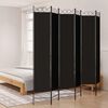 vidaXL Cloison de s&eacute;paration 6 panneaux Noir 240x220 cm Tissu