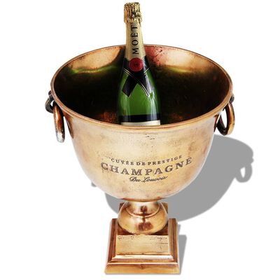 vidaXL Refroidisseur à champagne Coupe de trophée Cuivre Marron