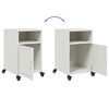 vidaXL Tables de chevet 2 pcs blanc 36x39x59 cm acier