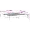 vidaXL Cadre de lit sans matelas 200x200 cm bois massif de pin