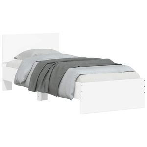vidaXL Cadre de lit avec t&ecirc;te de lit Blanc 80 x 200 cm