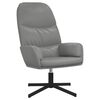 vidaXL Chaise de relaxation avec tabouret Gris Similicuir