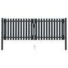 vidaXL Portail double en acier 300 x 75 cm anthracite