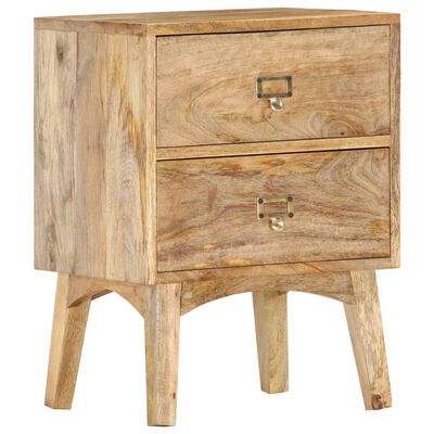 vidaXL Table de chevet 40x35x55 cm Bois de manguier solide