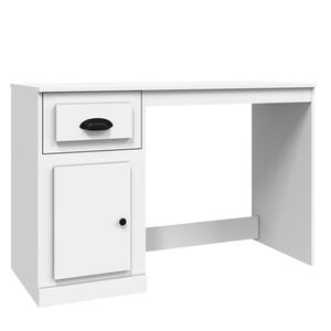 vidaXL Bureau avec tiroir blanc 115x50x75 cm bois d'ing&eacute;nierie