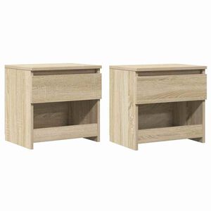 vidaXL Tables de chevet 2 pcs Ch&ecirc;ne sonoma 40x30x39 cm Agglom&eacute;r&eacute;