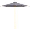 vidaXL Parasol de jardin Gris fonc&eacute; &Oslash; 270 x 260 cm Bambou
