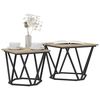 vidaXL Ensemble de tables d'appoint 2 pcs Ch&ecirc;ne sonoma 50 x 50 x 40 cm