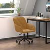 vidaXL Chaise pivotante de bureau Marron Velours