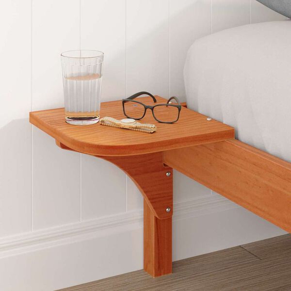 vidaXL Cadre de lit Brun cire 160 x 200 cm Pin massif