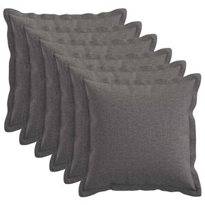 vidaXL Housse de coussin 6 pc HOUTEN Gris clair 30 x 30 cm