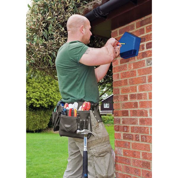 Draper Tools Ceinture porte-outils en cuir tann&eacute; &agrave; l'huile Noir 50 mm