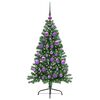 vidaXL Sapin de No&euml;l artificiel pr&eacute;-&eacute;clair&eacute; Vert 120 cm PVC