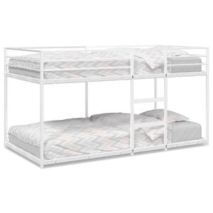vidaXL Lit superpos&eacute; sans matelas blanc 75x190 cm acier