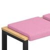 vidaXL Coussin de banc 2 pcs Tissu Rose Profondeur 35 cm