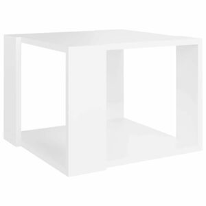 vidaXL Table basse Blanc 40x40x30 cm Bois d'ing&eacute;nierie
