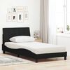 vidaXL Lit avec matelas Hanko noir 100x200 cm tissu