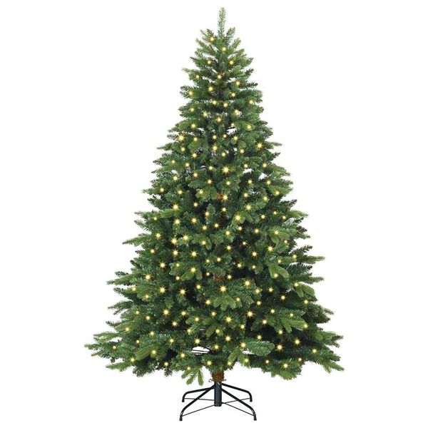 vidaXL Sapin de No&euml;l artificiel avec 300 LED Vert 210 cm PE et PVC