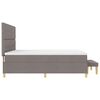 vidaXL Lit &agrave; ressorts avec matelas Taupe 200 x 200 cm tissu