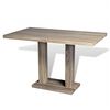 vidaXL Table de salle &agrave; manger MDF Aspect de ch&ecirc;ne