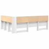 vidaXL T&ecirc;te de lit de rangement Blanc 150 cm Bois d'ing&eacute;nierie