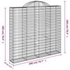 vidaXL Paniers &agrave; gabions arqu&eacute;s 3 pcs 200x30x180/200 cm Fer galvanis&eacute;