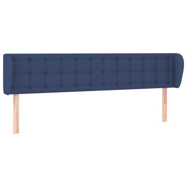 vidaXL T&ecirc;te de lit avec oreilles Bleu 163x23x78/88 cm Tissu