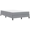 vidaXL Lit &agrave; ressorts avec matelas Gris clair 120 x 200 cm tissu