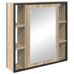 vidaXL Armoire Miroir de Salle de Bain Beige 60 x 16 x 60 cm