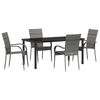 vidaXL Ensemble de salle &agrave; manger pour jardin 5 pc Gris