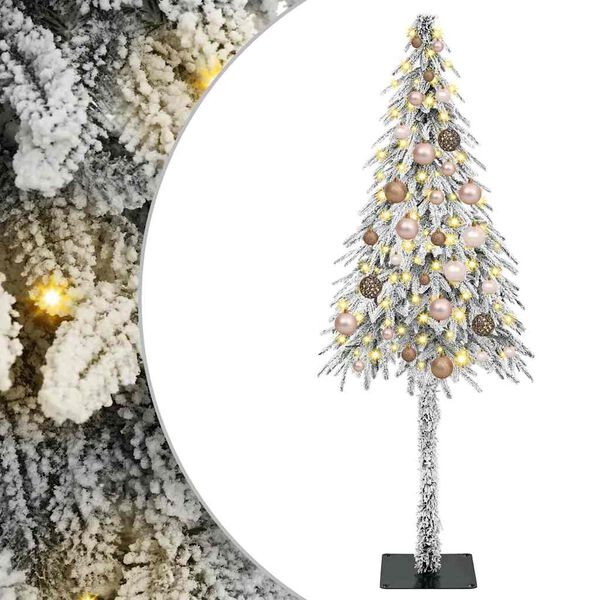 vidaXL Sapin de No&euml;l avec 150 LED Blanc 150 cm PE et Acier