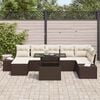 vidaXL Ensemble de canap&eacute; de jardin 8 pcs Marron Poly rotin