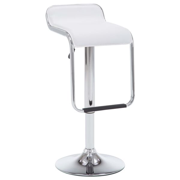 vidaXL Tabourets de bar pivotants lot de 2 blanc similicuir
