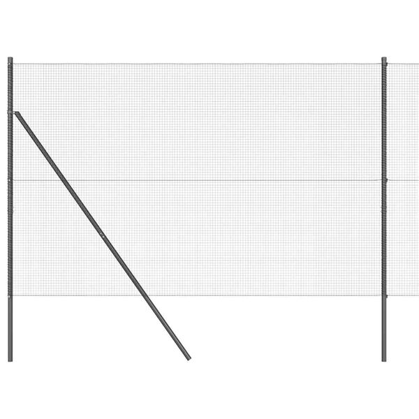 vidaXL Poteau de cl&ocirc;ture. Gris 50 x 1,4 m (16 x 16 mm grillage)
