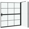 vidaXL &Eacute;cran de douche de bain Noir et Transparent 116 x 68 x 128 cm
