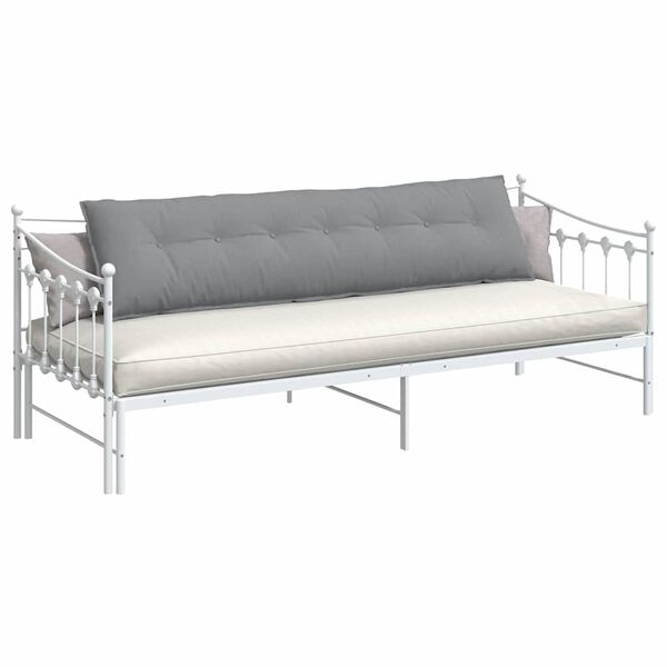 vidaXL Coussin de Dos Gris clair 200 x 19 x 50 cm tissu