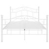 vidaXL Cadre de lit sans matelas blanc m&eacute;tal 120x200 cm