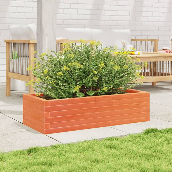 vidaXL Jardinière cire marron 90x40x23 cm bois de pin massif