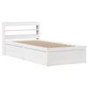 vidaXL Cadre de lit avec t&ecirc;te de lit blanc 90x190cm bois de pin massif
