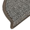 vidaXL Tapis d'escalier 15 pièces 56 x 17 x 3 cm Gris Demi-rond