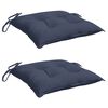 vidaXL Coussins de chaise lot de 2 bleu marine 50x50x7 cm tissu oxford