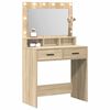 vidaXL Table de Toilette avec tiroir Ch&ecirc;ne Sonoma 79 x 41 x 135 cm
