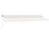 vidaXL Auvent automatique avec capteur de vent et LED 600x350 cm Cr&egrave;me
