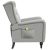 vidaXL Fauteuil de massage inclinable gris clair velours