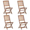 vidaXL Ensemble &agrave; manger de jardin 5 pcs Bois d'acacia solide