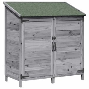 vidaXL Abri de jardin Gris 106,5 x 56 x 113,5 cm Bois d'ing&eacute;nierie