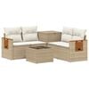 vidaXL Ensemble de Canap&eacute;s 6 pc Beige et blanc cr&egrave;me