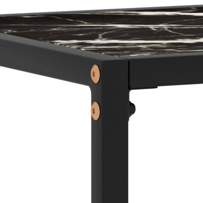 vidaXL Table console Noir 80x35x75 cm Verre trempé